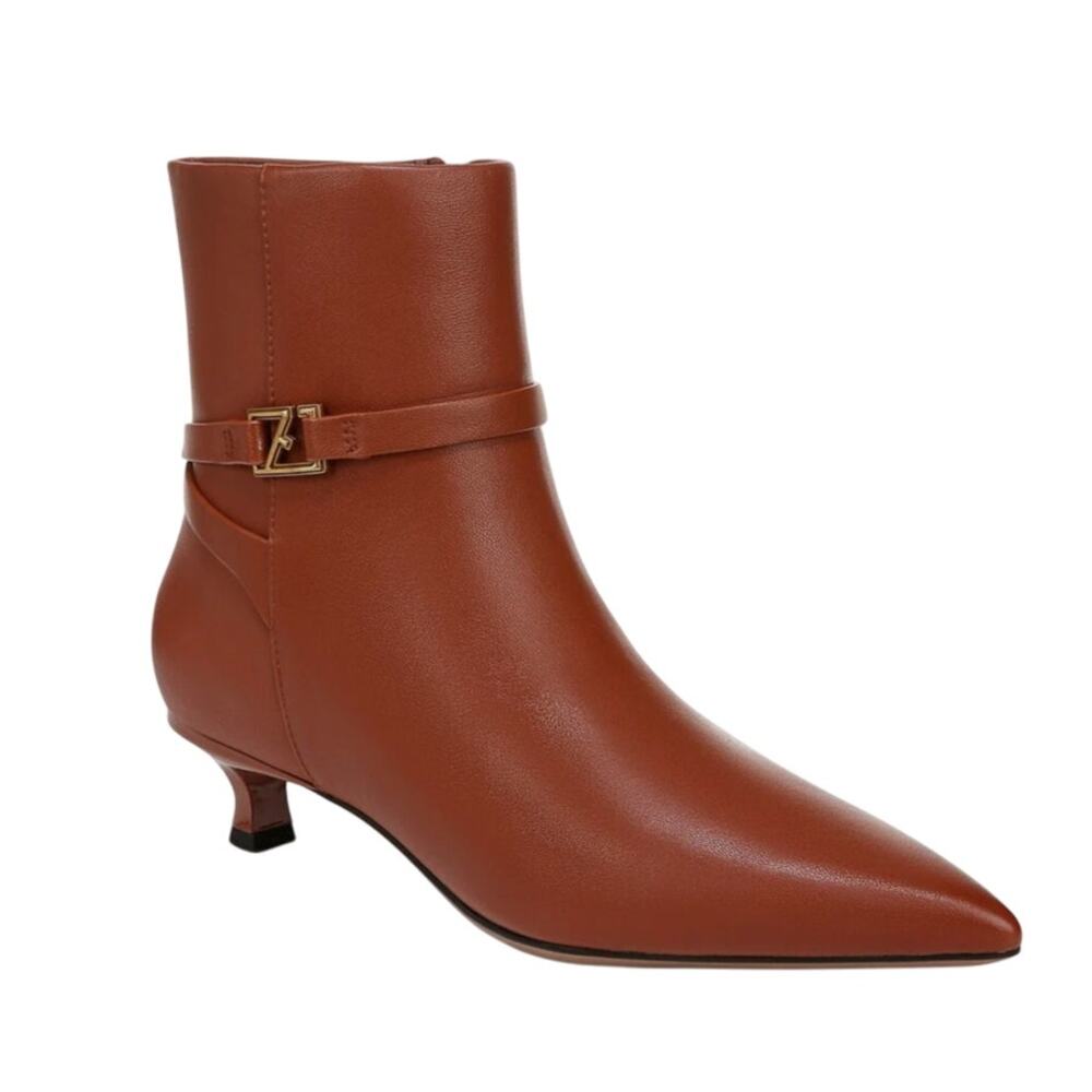 Franco Sarto L-Marnie Brown Leather Booties - US 7.5